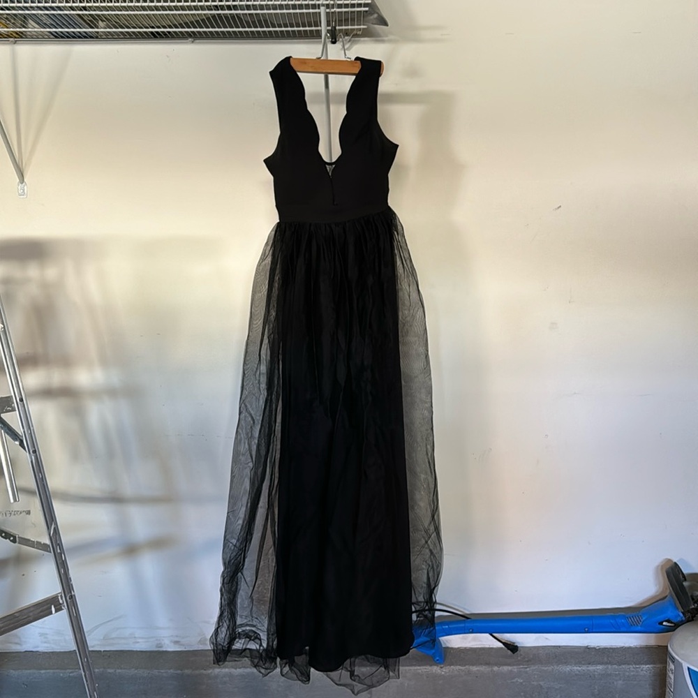 BLACK EVENING MAXI DRESS SIZE 0